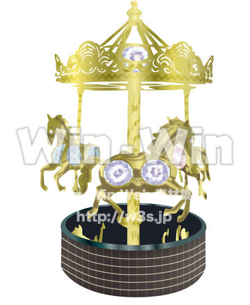 メリーゴーランドのCG・イラスト素材 W-015040