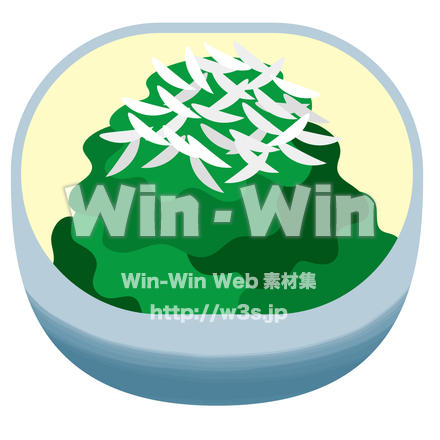 青菜のおひたしのCG・イラスト素材 W-014192