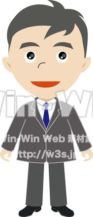 スーツ男性のCG・イラスト素材 W-015938
