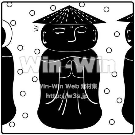 かさじぞうのシルエット素材 W-014089
