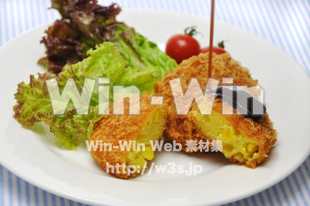 コーンコロッケの写真素材 W-014847