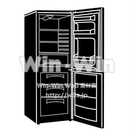 冷蔵庫のシルエット素材 W-015448