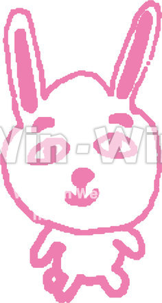ウサギのシルエット素材 W-015244