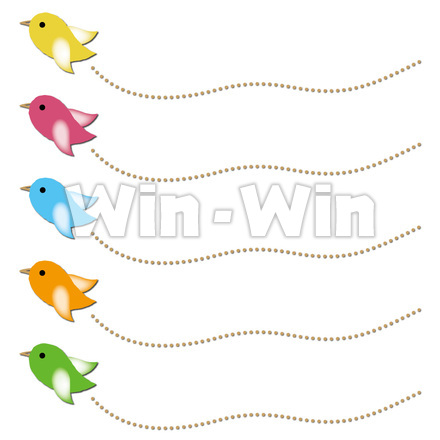 はばたく鳥のCG・イラスト素材 W-014129