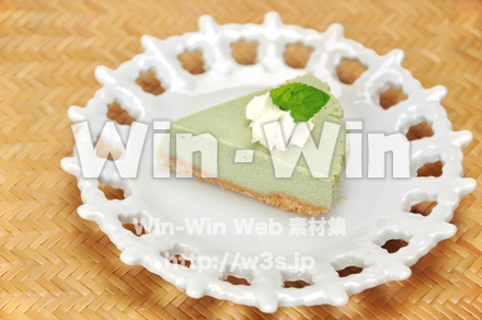 青汁レアチーズケーキの写真素材 W-015131