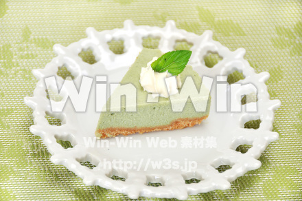 青汁レアチーズケーキの写真素材 W-015135