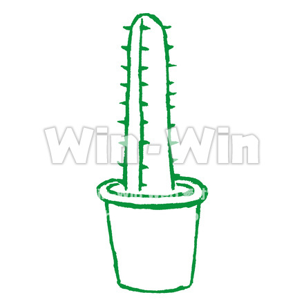サボテンのシルエット素材 W-015161