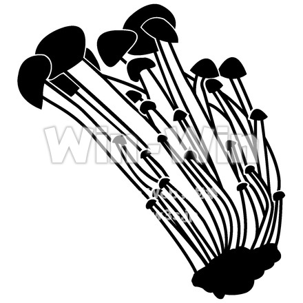 山えのきのシルエット素材 W-015337