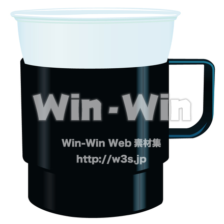 紙コップとホルダーのCG・イラスト素材 W-014216