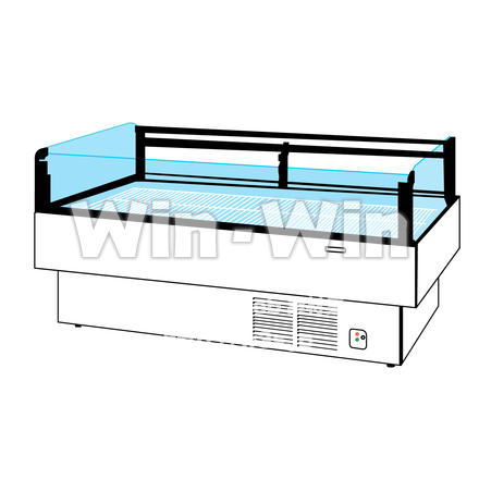 スーパーの冷蔵ケースのCG・イラスト素材 W-014945