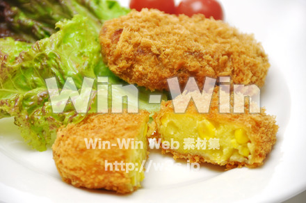 コーンコロッケの写真素材 W-014843