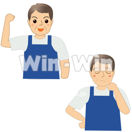 商店主男性のCG・イラスト素材 W-015843