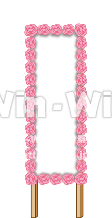 立て看板（赤）のCG・イラスト素材 W-015176