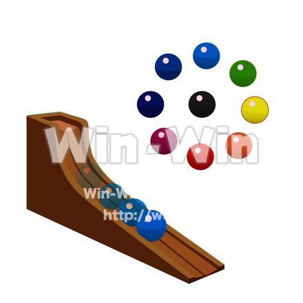 ビリヤードの玉のCG・イラスト素材 W-014297