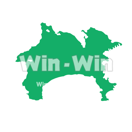 神奈川県シルエットのCG・イラスト素材 W-015614