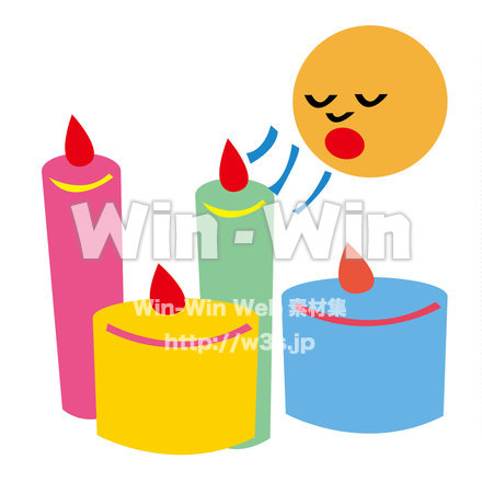ろうそく　火の用心のCG・イラスト素材 W-015560