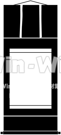掛け軸のシルエット素材 W-014676