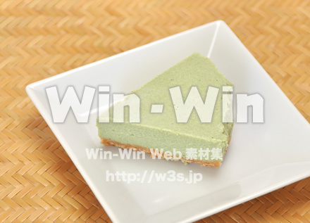 青汁レアチーズケーキの写真素材 W-015132