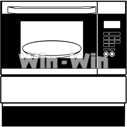オーブンのシルエット素材 W-014673