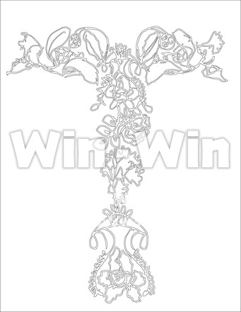 蔦『T』のシルエット素材 W-015223