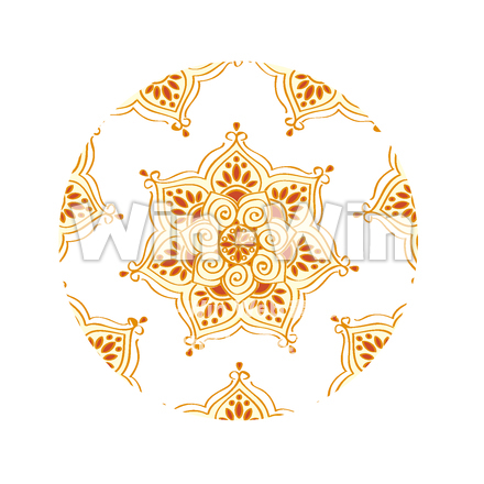 エスニックな花柄のCG・イラスト素材 W-015731