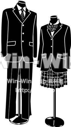 制服のシルエット素材 W-014677