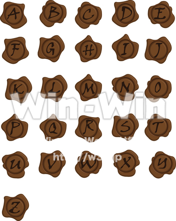 イニシャル＿封蝋のCG・イラスト素材 W-015551