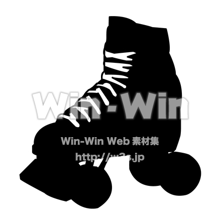 ローラースケートのシルエット素材 W-015005