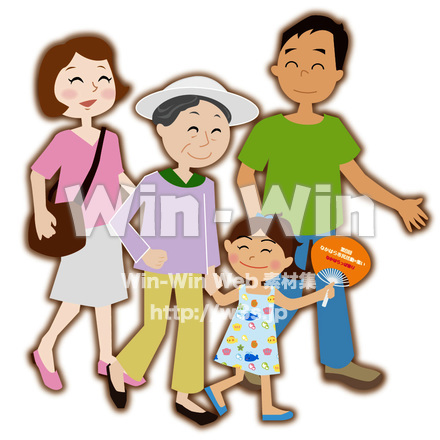 家族旅行のCG・イラスト素材 W-014296