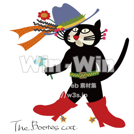 長靴を履いた猫のCG・イラスト素材 W-014247