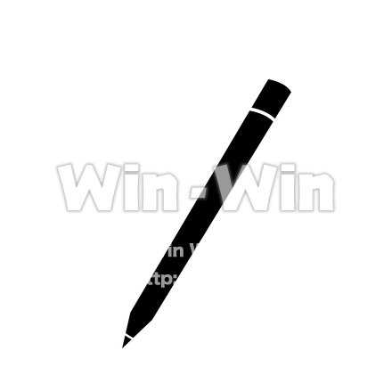 えんぴつのシルエット素材 W-014785