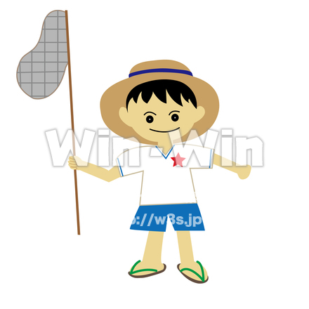 昆虫採集のCG・イラスト素材 W-014368