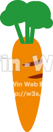 にんじん１本のCG・イラスト素材 W-015472