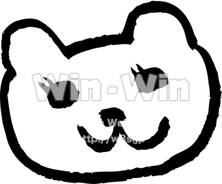 クマのシルエット素材 W-015061