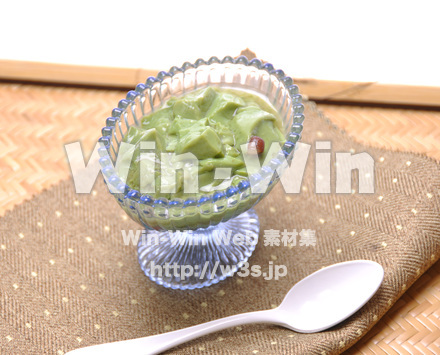 抹茶プディングの写真素材 W-016136