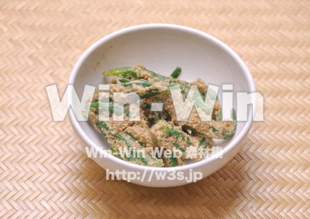 おくらの胡麻和えの写真素材 W-016131