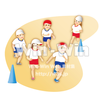 徒競走のCG・イラスト素材 W-016769