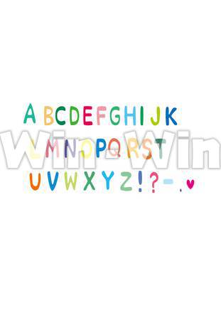 カラフルアルファベット（白フチ付）のCG・イラスト素材 W-016878