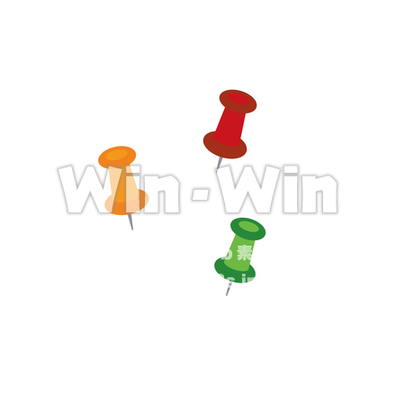 押しピン（画鋲）のCG・イラスト素材 W-017576