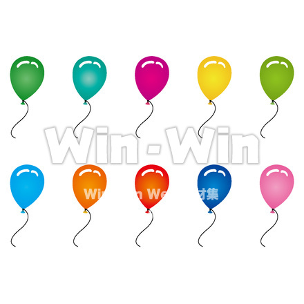 風船(2)のCG・イラスト素材 W-016030