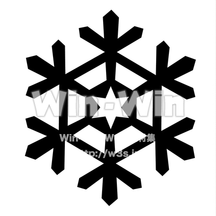 雪の結晶のシルエット素材 W-017724