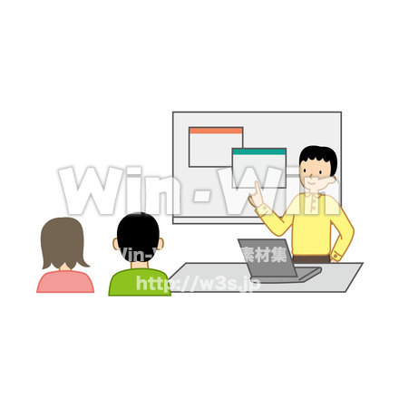 パソコン教室のCG・イラスト素材 W-016805