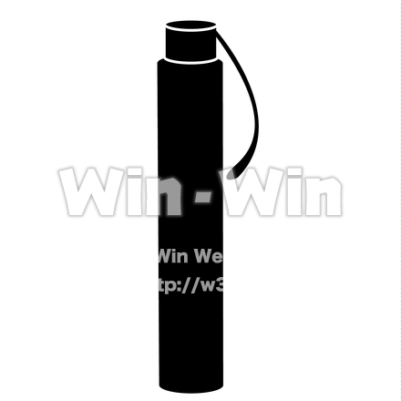 折り畳み傘のシルエット素材 W-017721