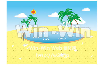 プール背景のCG・イラスト素材 W-016927