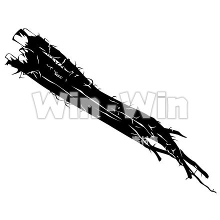 ごぼうのシルエット素材 W-017898