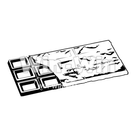 チョコレートのシルエット素材 W-017436