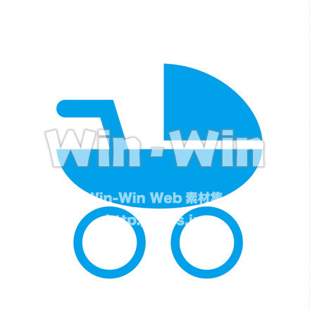 ベビーカー置場のシルエット素材 W-017451