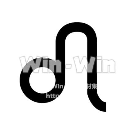 獅子座のシルエット素材 W-016524