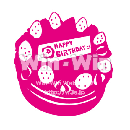 誕生日ケーキのシルエット素材 W-016612