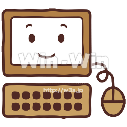 パソコンイラストのCG・イラスト素材 W-016140